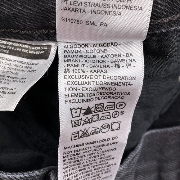 Levis‎ Jeans Women 25Wx30L ACT 26x28 Black Baggy Dad PC9-A3494-0018 Distressed - Picture 8 of 15
